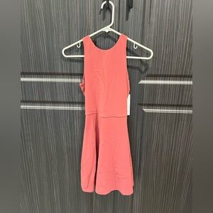 NWT halter unlined coral Athleta tennis dress, XS